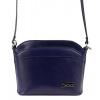 MiaMore Kožená tmavo modrá dámska crossbody kabelka