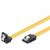 PremiumCord 0,3m SATA 3.0 datový kabel 1.5GBs / 3GBs / 6GBs, kov.západka, 90° kfsa-15-03