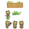 CUKROVÁ TLAČ jedlý obrázok na tortu Cukrová hmota STAR WARS GROOT + TEXT 1