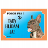 Dafiko Tabuľka francúzsky buldog tmavý 1 ks