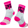 FORCE ponožky F TRIANGLE, bílo-růžové Velikost: L-XL/42-47