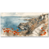Výhľad na prímorské mestečko 40x80cm