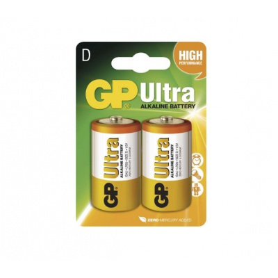 Batéria GP ultra alkalická D, 2ks/ Blister