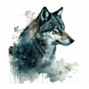 CUKROVÁ TLAČ Opłatek na Tort Cukrová hmota Vlk Wolf Les Mesiac 9 + MENO