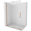 Mexen Velar, sprchová zástena s posuvnými dverami Walk-in 150 x 200 cm, 8mm sklo námraza, medená matná, 871-150-000-33-65