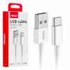 Kábel Amio USB - USB typ C 2 m biely