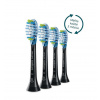Philips Sonicare Premium Plaque Defence Standard HX9044/33 - Náhradné hlavice čierne 4 ks