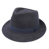 Fiebig - Headwear since 1903 Klasický trilby zimný klobúk vlnený Fiebig - modrý s modrou stuhou Veľkosť: 57 cm (M)