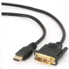 GEMBIRD Kabel HDMI - DVI 4,5m (M/M, DVI-D, Single Link, zlacené kontakty, stíněný) CC-HDMI-DVI-15