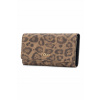 Peňaženka - Nobo Peňaženka Ekologická koža hnedá, čierna NPUR-N0120-C017-Women's Product (Nobo hnedá peňaženka s leopardom flip -flop)