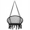 Záhradná závesná stolička - Závesné kreslo Makrama Swing Black Gabella Lumarko! (Závesná hojdačka Macrame Čierna Gabella Lumarko!)