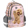 Školský batoh PP24PU-081 - Funkcionalita, Komfort a Štýl s Motívom Psa (Objavte školský batoh PP24PU-081, ktorý spája praktičnosť a štýlový dizajn s pastelovými farbami a rozkošným motívom psa. Ideáln