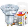 Osram 4058075112568 LED En.trieda 2021 F A G GU10 klasická žiarovka 4.3 W = 50 W teplá biela x d 50 mm x 52 mm 1 ks