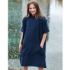 Towel City Detský uterák v štýle poncho TC811 Navy 6/9 years