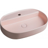 Isvea INFINITY OVAL keramické umývadlo na dosku, 60x40 cm, matná ružová Salmon 10NF65060-2S