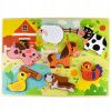 Tooky Toy Drevené puzzle Zvieratká Farma Dopasu