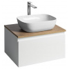 Aqualine Altair - Umývadlová skrinka 35x62x45 cm, 1 zásuvka, biela/dub emporio AI267-02