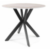 Jedálenský stôl, okrúhly 90cm, keramika, biely, čierny, Signal, TALIA 90