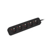 LANBERG Prodlužovací přívod 1.5M 5X klasická zásuvka měď kabel černý PS0-05E-0150-BK