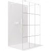 CERANO - Sprchová zástena Walk-in Onyx Duo Ľ/P - 8 mm - guľatá vzpera - biela matná, industriálne sklo - 140x200 cm