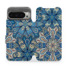Flipové pouzdro Mobiwear - Google Pixel 9 Pro XL - V108P Modré mandala květy (Knížkové flip pouzdro, obal, kryt na mobil Google Pixel 9 Pro XL - V108P Modré mandala květy, materiál Umělá kůže + TPU -