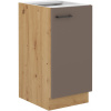 Spodná kuchynská skrinka 40 D BOLONIA - lanýžovo sivá/dub artisan