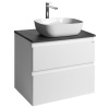 Aqualine ALTAIR skrinka s doskou 68 cm, biela/antracit bridlica AI270-03