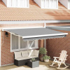 vidaXL Markíza Biela 3 x 2,5 m Kov