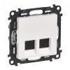 Legrand VALENA LIFE ZÁSUVKA 2X RJ45 CAT.6A STP BIELA 753149