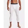 Pánske športové legíny Under Armour UA HG Armour 3/4 Legging-WHT – biele Velikost: L