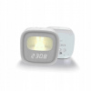 Budík s LED nočným zajačikom PURE FNL-06 AURORA biely štvorcový Forever