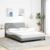 Rám postele bez matrace světle šedá 120 x 200 cm textil Šedá 3310587