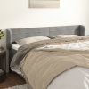 vidaXL Čelo postele so záhybmi bledosivé 163x23x78/88 cm zamat - Sivá - 151358-3929