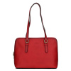 Elegantná dámska kožená kabelka Katana Wella - červená
