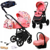 Kočík BabyLux Color Lux Pansies And Roses 4v1 (Kočík BabyLux ColorLux 4v1 + základňa Isofix)