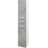 Dreja Vysoká skriňa s košom na bielizeň DOS SVD2Z2K 35 - N01 Biela lesk / Úchytka T01 / D01 Betón / Levé