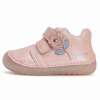 D.D STEP S070-51171 BAREFOOTOVÉ TOPÁNKY KOŽENÉ SUCHÉ ZIPSY BABY PINK RUŽOVÝ KVET R 22