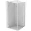 MEXEN/S - Lunar-B Duo sprchový kút dvere krídlové 95 x 95, transparent, nikel kartáčovaný 832-095L-095P-97-00