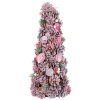 Stromček MagicHome Vianoce, ozdobený, ružový, 40 cm