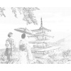 ZUTY Bodkovanie - PÁR V KIMONE JAPONSKO Rámovanie: vypnuté plátno na rám, Rozmer: 80x100 cm