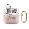 Guess 4G Script PC/PU puzdro pre Airpods 3 Pink