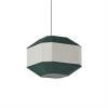 ACB C39174VELI Závesné svietidlo BAUHAUS LED E27, 1x15W, IP20, 45cm, zelená/biela