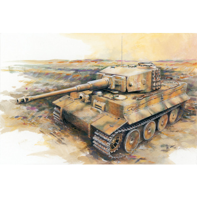 Model Kit tank 7251 - Sd.Kfz.181 Ausf.E TIGER I MID PRODUCTION w/ZIMMERIT (1:72) (34-7251)