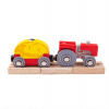 Bigjigs Rail Červený traktor s prívesom Bigjigs Rail Červený traktor s prívesom