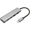 Digitus DA-70245 USB Hub 4 porty USB-A USB 3.2 Gen2 10 GBit/s s hliníkovým krytem tmavě šedá DA-70245