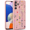 Silikónové puzdro na Samsung Galaxy A14 5G A146 Tech Protect Mood Garden ružové