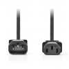 Nedis CEGL10500BK30 - Napájecí kabel | IEC-320-C14 Zásuvka – IEC-320-C13 Zásuvka | Přímý | Přímý | 3 m | Černá