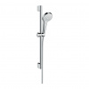 Hansgrohe Croma Select S - Sprchová sada Vario EcoSmart 9 l/min so sprchovou tyčou 65 cm, biela/chróm 26563400