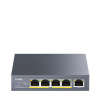 Cudy GS1005P sieťový prepínač Gigabit Ethernet (10/100/1000) Podpora napájania cez Ethernet (PoE) Šedá (GS1005P)