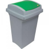 Odpadkový kôš na triedenie odpadu - plastový, so zeleným vekom, 50 l
